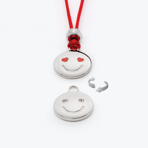 Dvostrani privezak smajli sa vrpcom