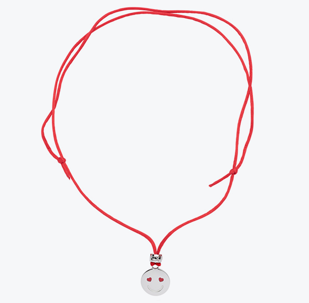 Dvostrani privezak smajli sa vrpcom