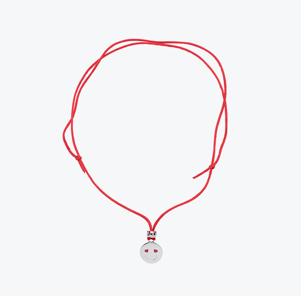 Dvostrani privezak smajli sa vrpcom