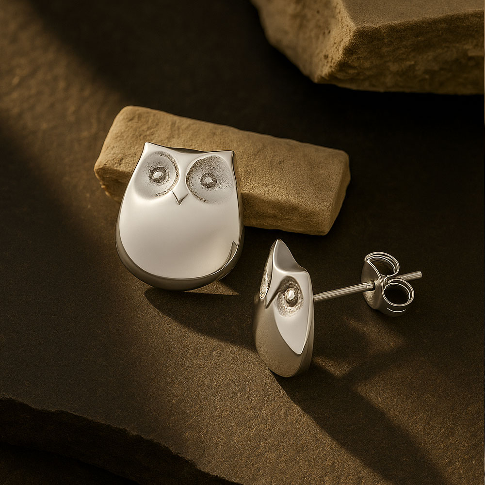 Minđuše sa magnetima u obliku sove