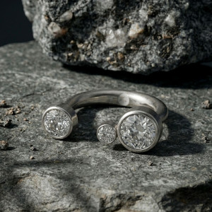 Otvoren prsten sa Swarovski kristalima 18