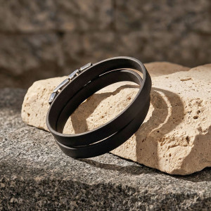 Dečija crna dupla narukvica