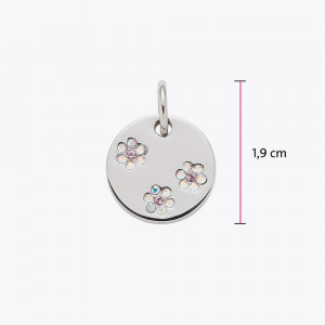 Privezak sa Swarovski kristalima u obliku cvetova