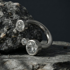 Otvoren prsten sa Swarovski kristalima 18