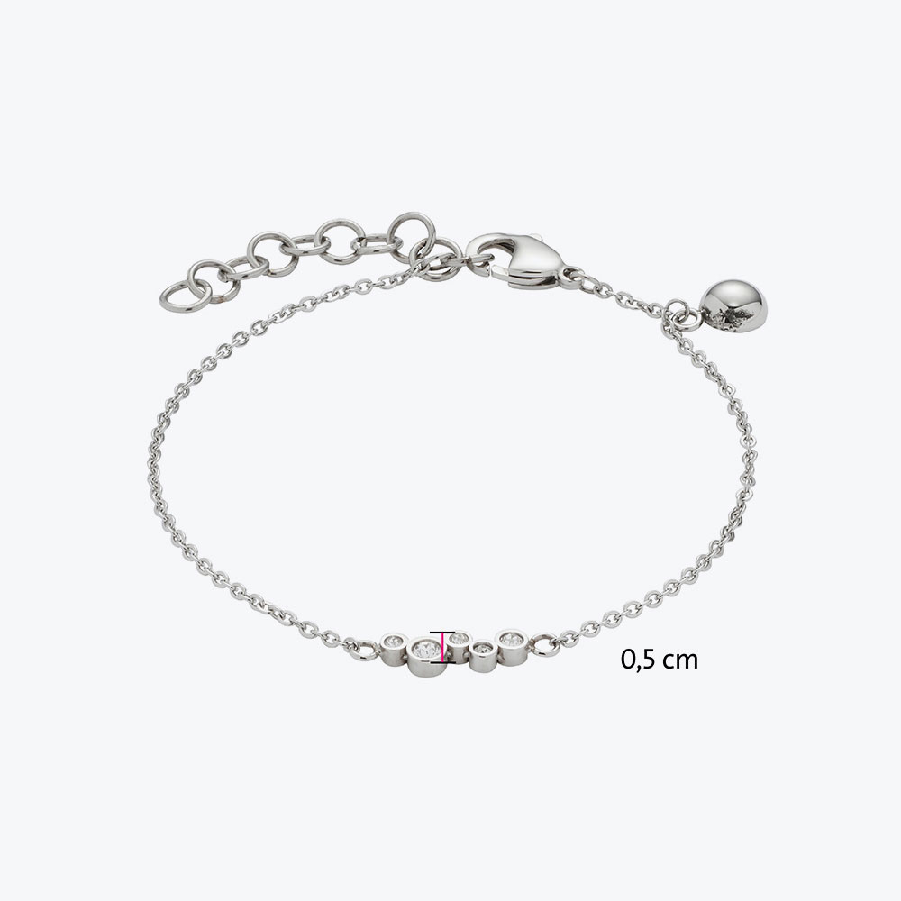 Nežna narukvica sa nizom Swarovski kristala S-L