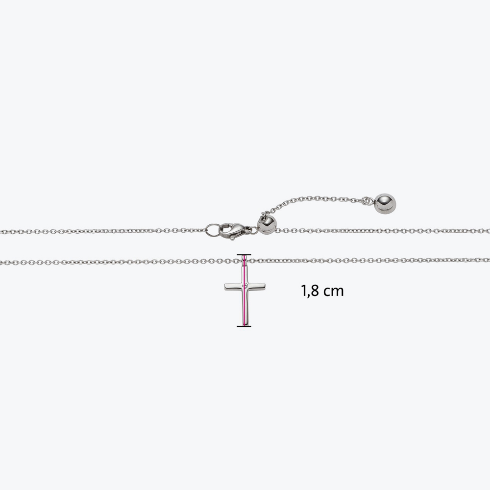 Ogrlica sa priveskom krstić sa agnetima  S-L