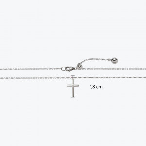 Ogrlica sa priveskom krstić sa agnetima  S-L