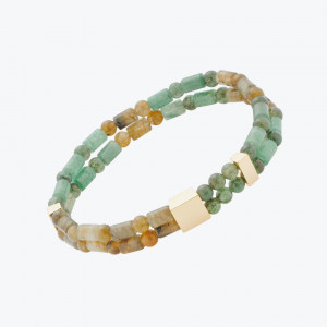 Narukvica sa magnetima, aventurinom i smeđim ahatom  M