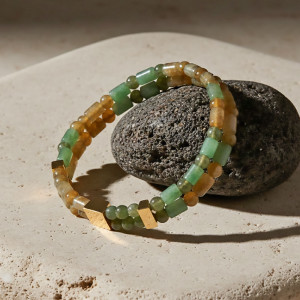 Narukvica sa magnetima, aventurinom i smeđim ahatom  M