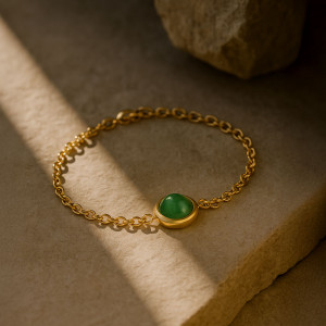 Narukvica u boji zlata  sa  aventurinom s-l