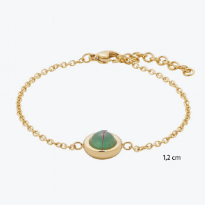 Narukvica u boji zlata  sa  aventurinom s-l