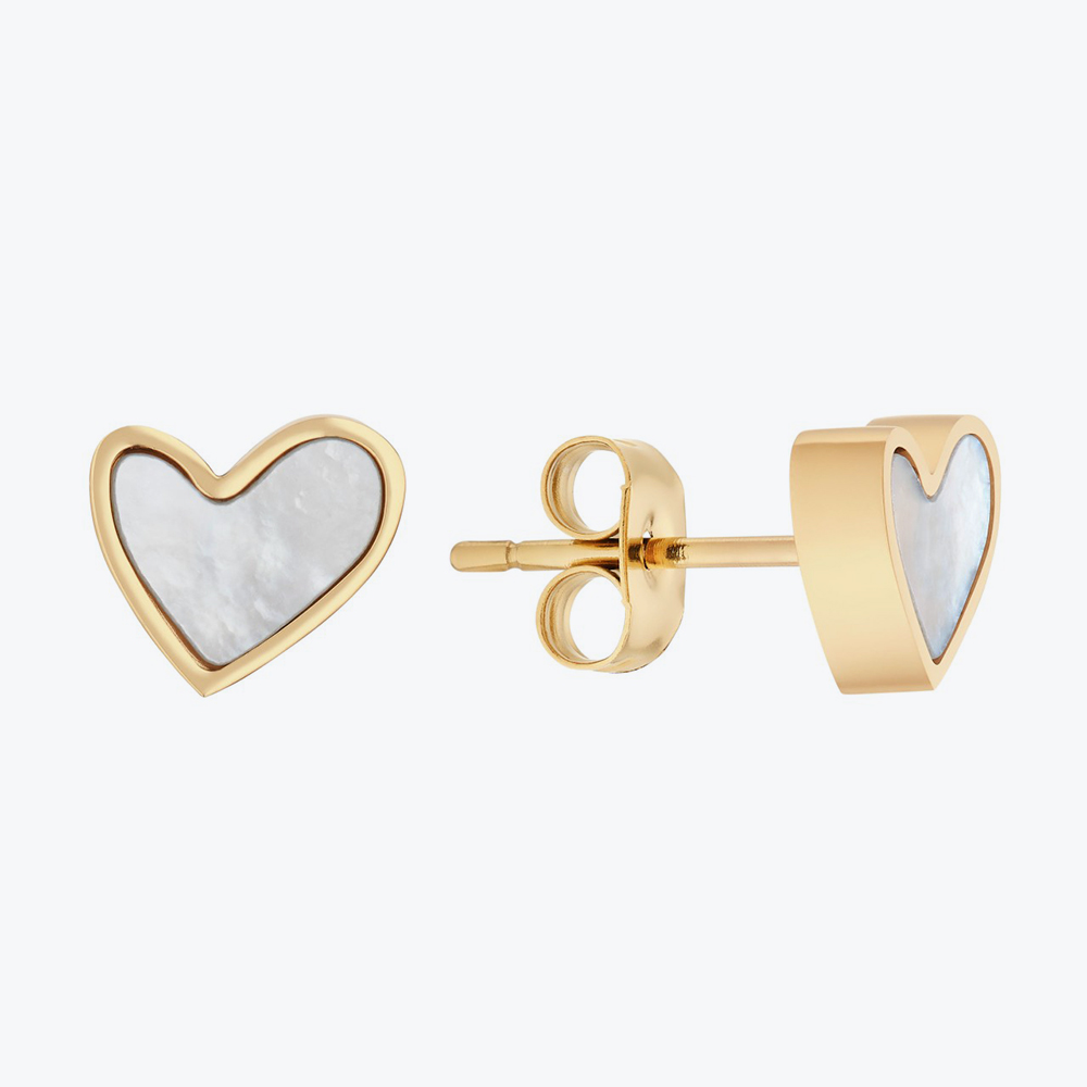 Slatke minđuše u boji zlata sa sedefom