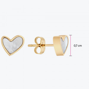 Slatke minđuše u boji zlata sa sedefom