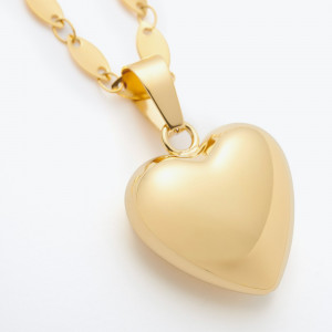 Pun privezak srce u zlatnoj boji sa magnetima