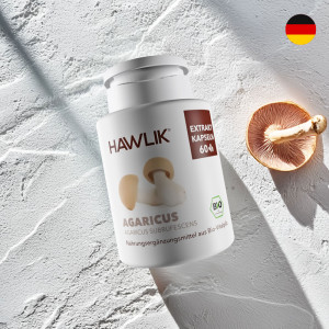 HAWLIK Organic Agaricus ekstrat 60 kapsula- Sunčeva pečurka