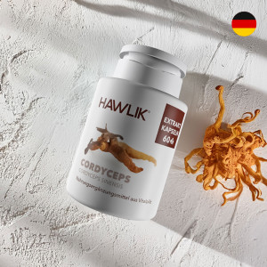 HAWLIK Organic Cordyceps ekstrat 60 kapsula - Kordiceps kapsule