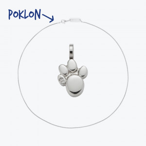 Privezak šapa sa Swarovski kristalom