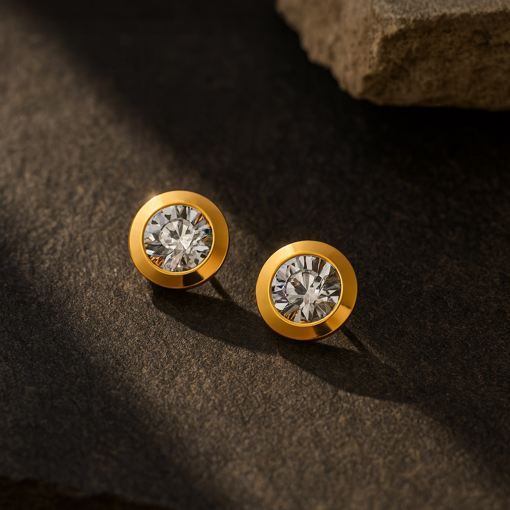 Minđuše u boji zlata sa Swarovski kristalom i magnetom