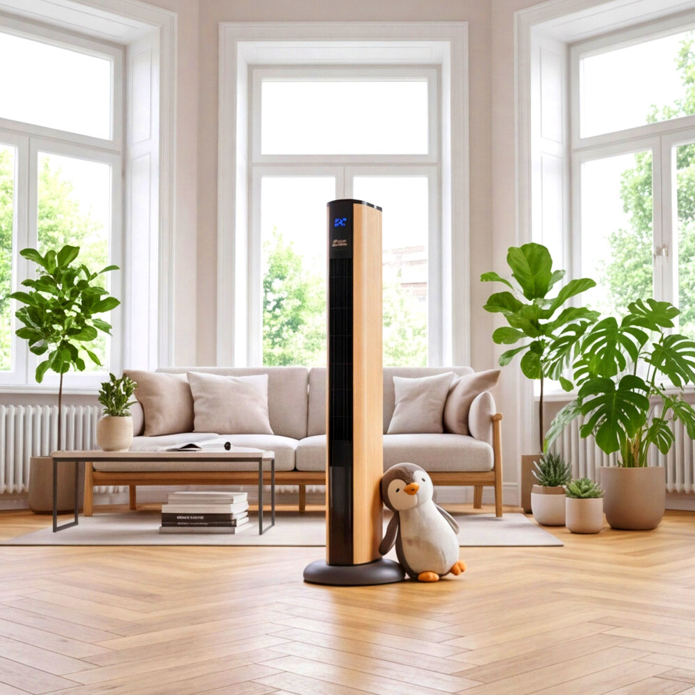 Stubni ventilator u boji drveta