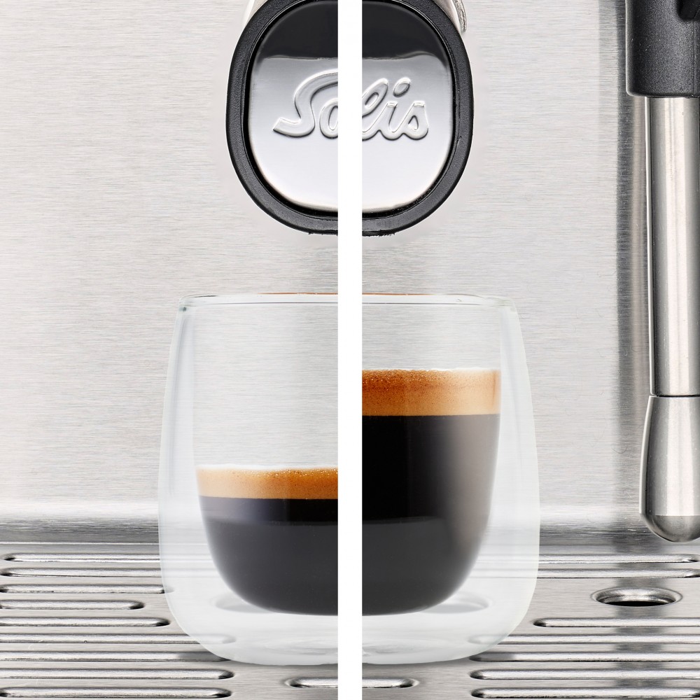 Solis Perfetta aparat poseduje kontrolu volumena kafe